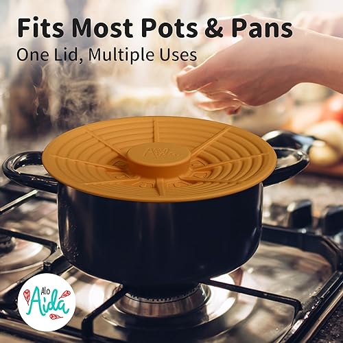 Miniatura 3 de Food-Grade Silicone Universal Pot Lid – Heat-Resistant Multi-Size Cover for Pots, Pans, Skillets & Woks – BPA-Free, Microwave & Dishwasher Safe (4–8