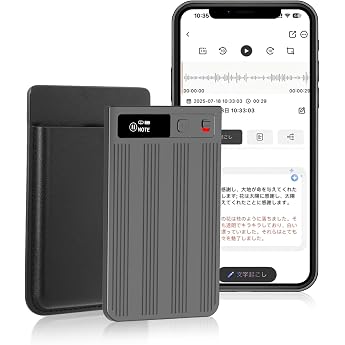 Fohil AI Voice Recorder with Automatic Transcription 64GB GPT-4o Automatic Summary/Mind Map/Minutes Creation IC Recorder AI Voice Enhancement Bluetooth 5.3 One-Button Recording Discreet Normal