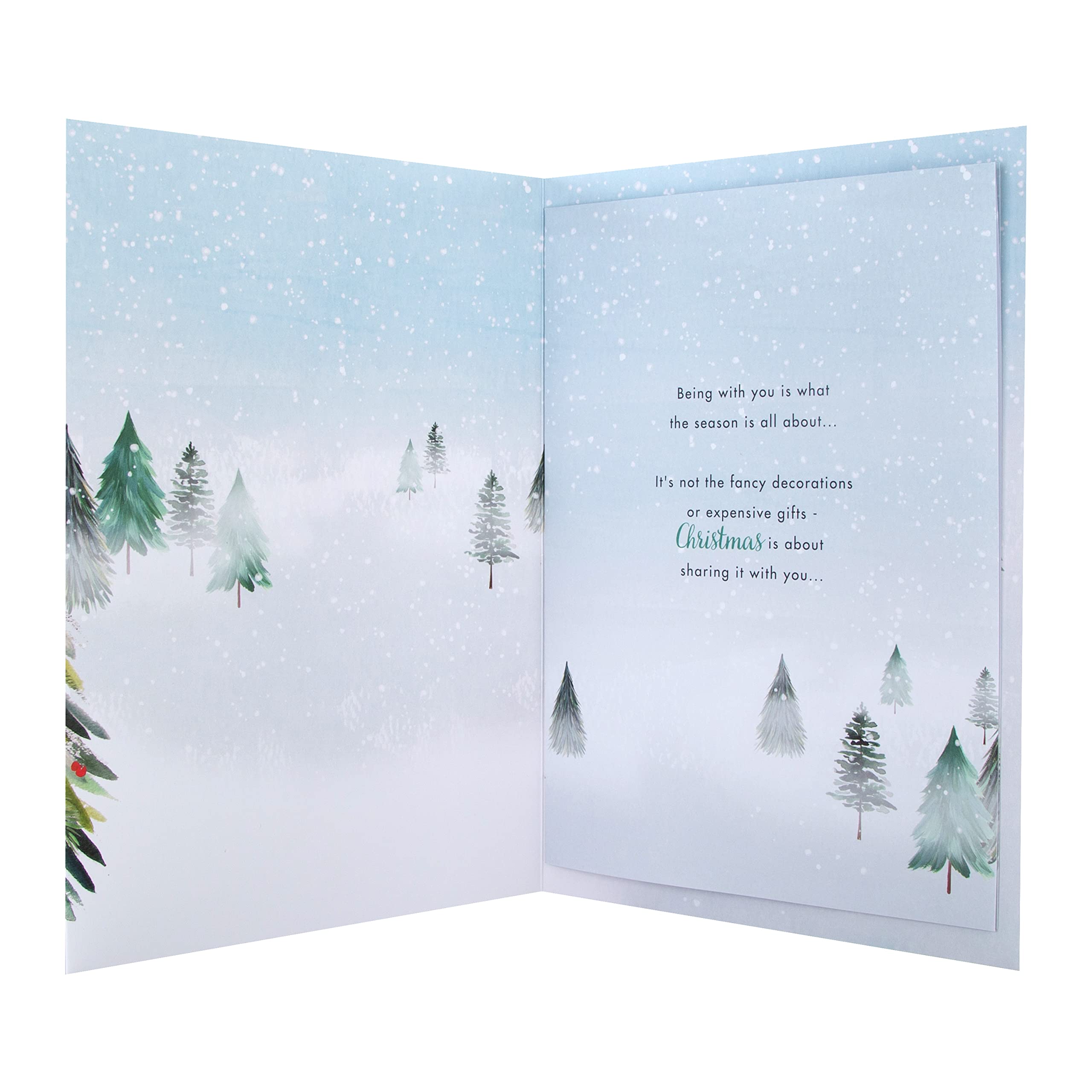 Hallmark Boxed Christmas Card for One I Love, Classic Winter Scene with Tree Design, Boxed Winter Scene Card One I Love - Image 4