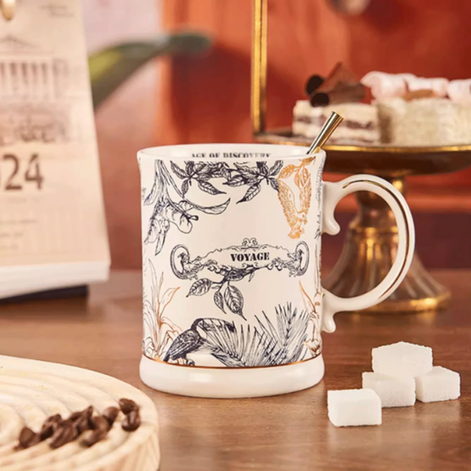 NZPOST Tazze da caffè Tazza in Ceramica Vintage Tazza da Acqua Tazza da caffè Tazza da caffè per Ragazze di Compleanno per Ragazzi
