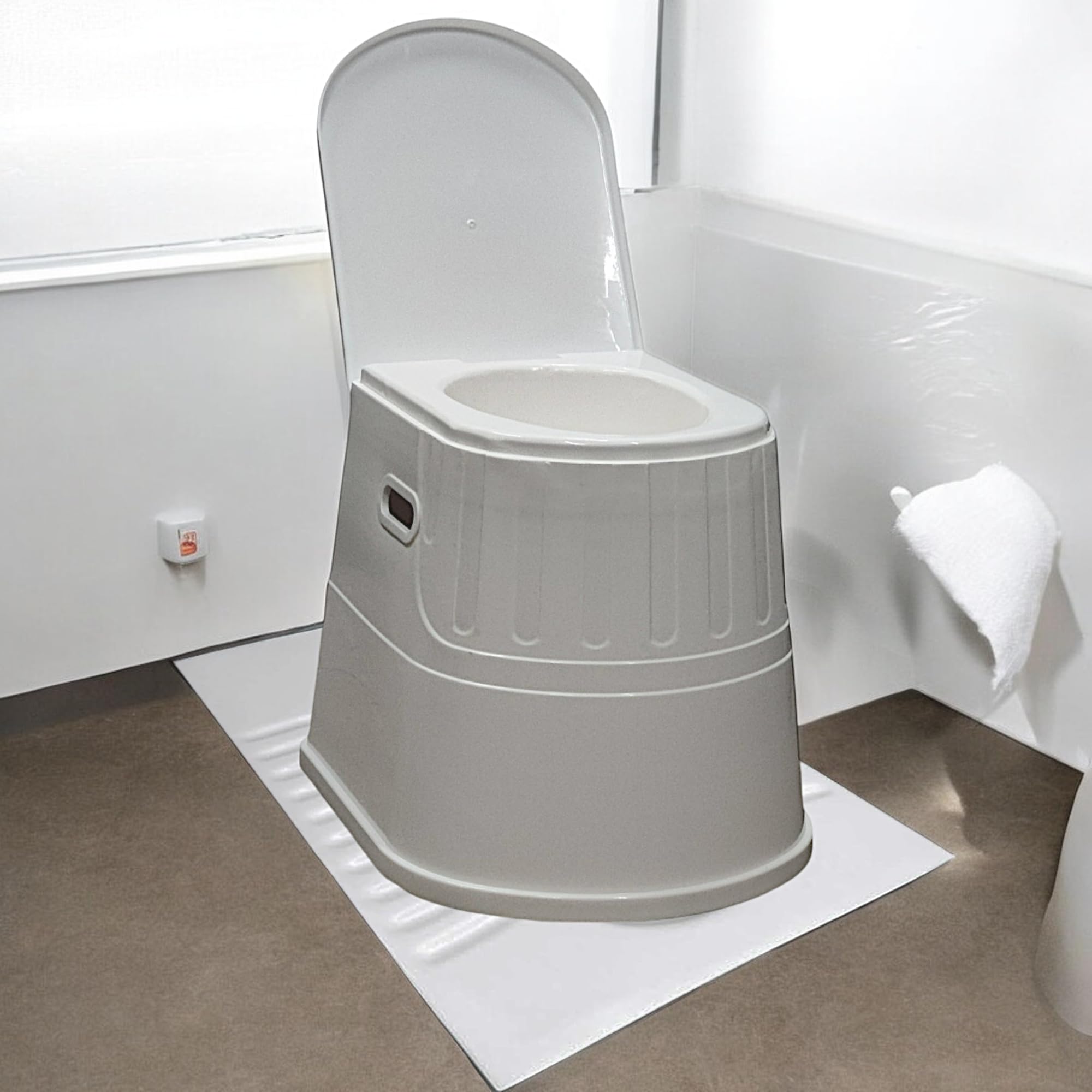heavy duty Portable Indian Toilet to Western Convertor EasyGo Round Portable Commode | Toilet stool | Toilet Commode for | Commode Stool | Portable Toilet Seat Free Hand Faucet-image-5