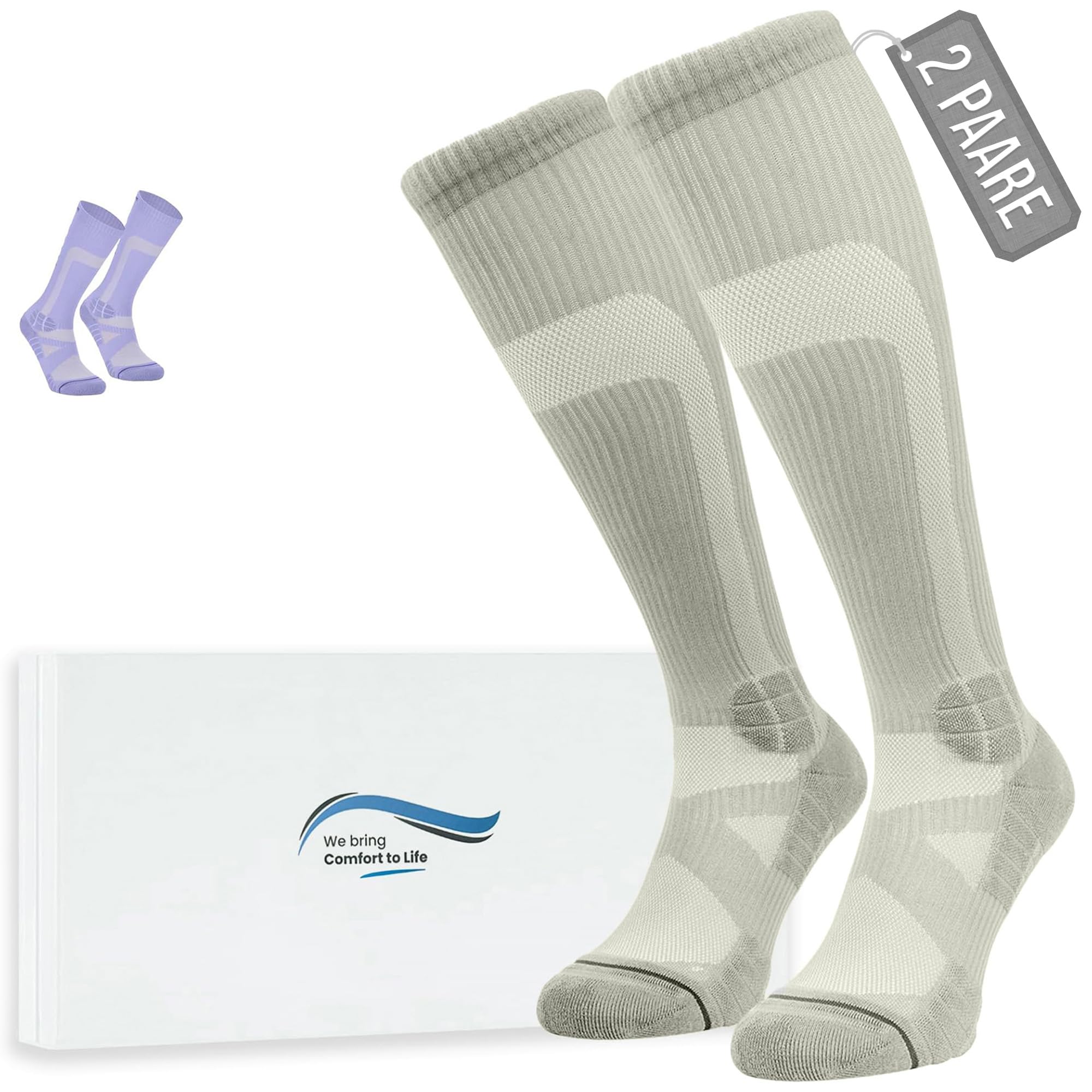 360 RELIEF Kompressionsstrümpfe Herren und Damen, Stützstrümpfe | Abgestufte Thrombosestrümpfe für Sport, Laufen, Flug, Reise, Joggen, Radsport, Kompressionssocken