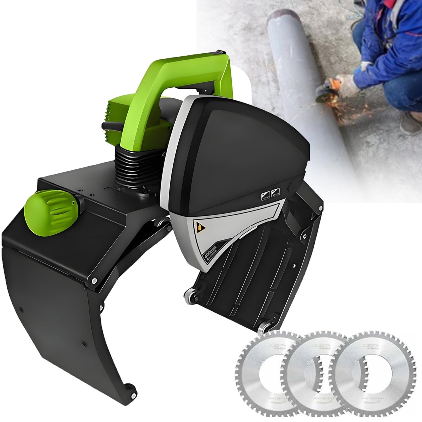 Cortatubos De PVC Profesional – 1000W (15-220mm) / 1750W (75-400mm), 2900-3200 Rpm, 5+1 Marchas, Guía Lineal De Precisión, Para Calefacción, Agua, Gas(1750W)