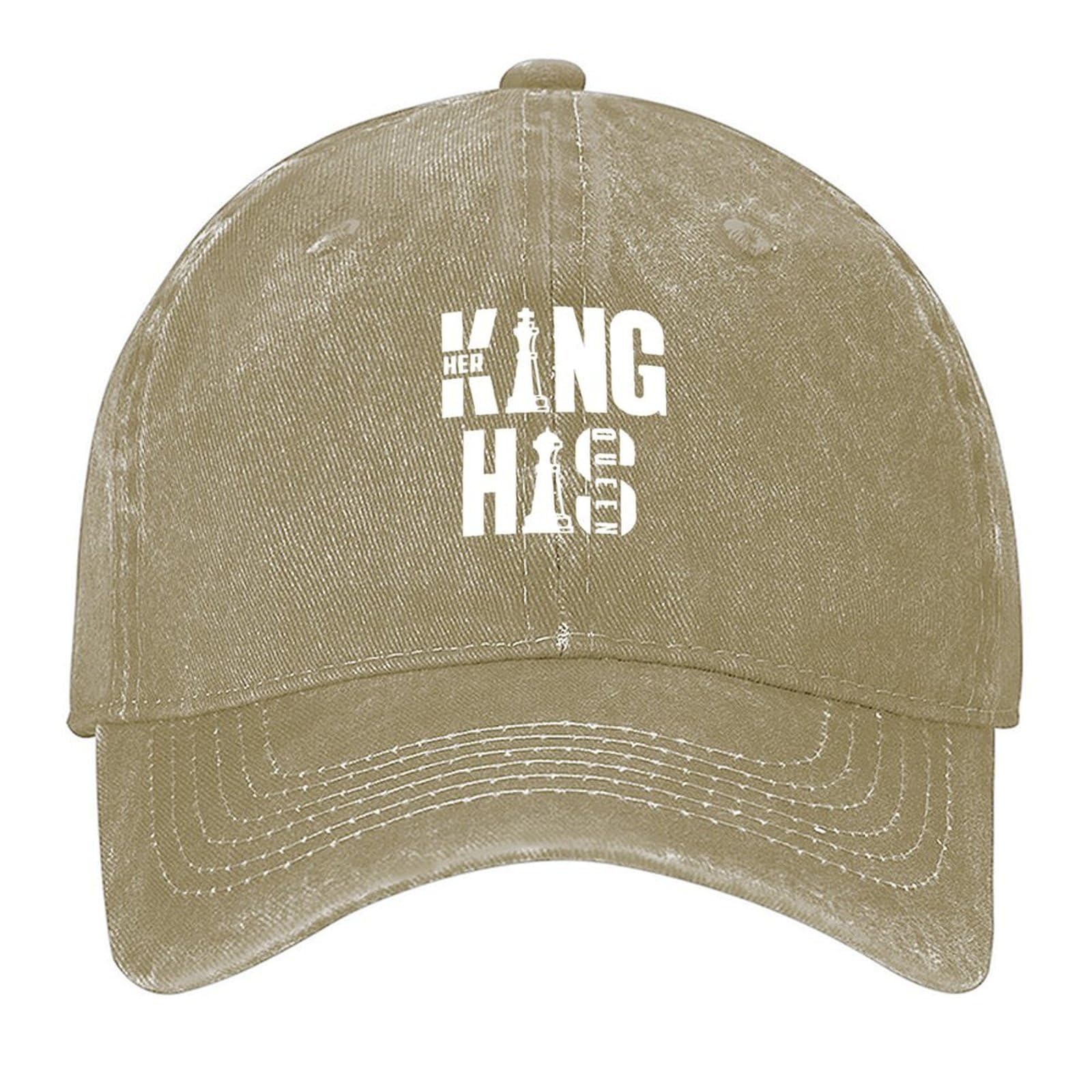 Her King His Queen Baseball Cap Unisex Adjustable Gift Hats for Men Women