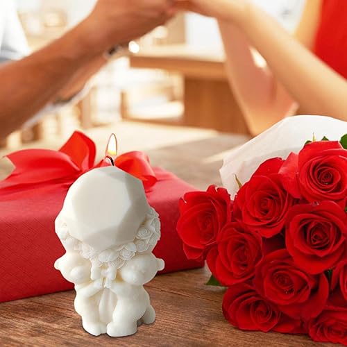 Miniatura 3 de Molde de silicona para velas de oso 3D oso creativo con diamanterosacorazón escultura de amor molde de resina hecho a mano molde de cera de aroma