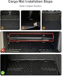 3W Floor Mats & Cargo Liner Fit for Honda CR-V 2017-2022, Honda CRV Accessories TPE All Weather Custom Fit Floor Liner and Cargo Mats in Upper Position, Black(NOT for Hybrid)