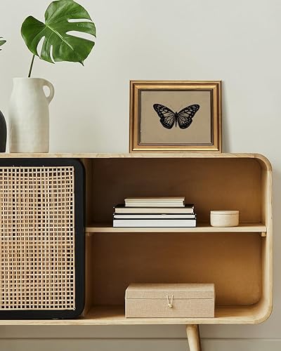 Miniatura 7 de WHASAYART Arte de pared enmarcado dorado para sala de estar, impresiones de pintura de mariposas, arte de Halloween de academia oscura, decoración