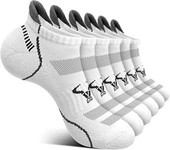 BULLIANT Men Running Ankle Socks 6Pack-Cushioned Support-Low Cut No Show | Fully Terry Sole | Arch Support | Seamless Toe Closure | Moisture-Wicking Breathable Mesh | Reinforced Heel&Toe