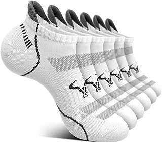 Men Running Socks 6Pairs,Ankle Socks No Show Breathable Wicking For Men Women,Full Cushioned Sole