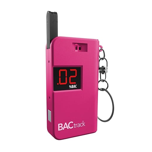 BACtrack Schlüsselanhänger Alkoholtester (Rosa) | Ultra-Tragbarer Taschen-Schlüsselanhänger Alkoholtester für den persönlichen Gebrauch