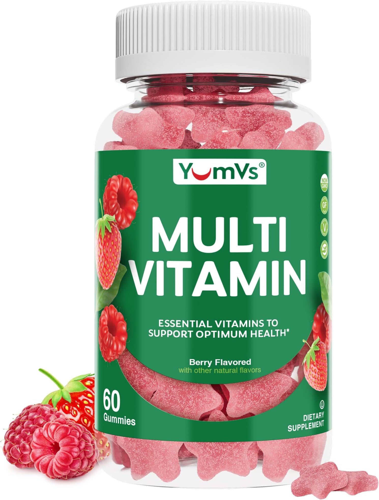 Multivitamin Gummies for Adults, Daily Gummy Vitamin for Women & Men, Immune Support Multivitamin Supplement, Ault Multi VIT Vitamin with Vitamins A, C, D, E, B-6, B-12, Zinc - 60 Gummies