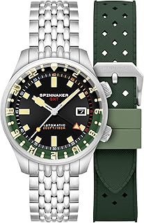 Spinnaker Men's Bradner GMT Automatic Watch with Solid Stainless Steel Bracelet SP-5121