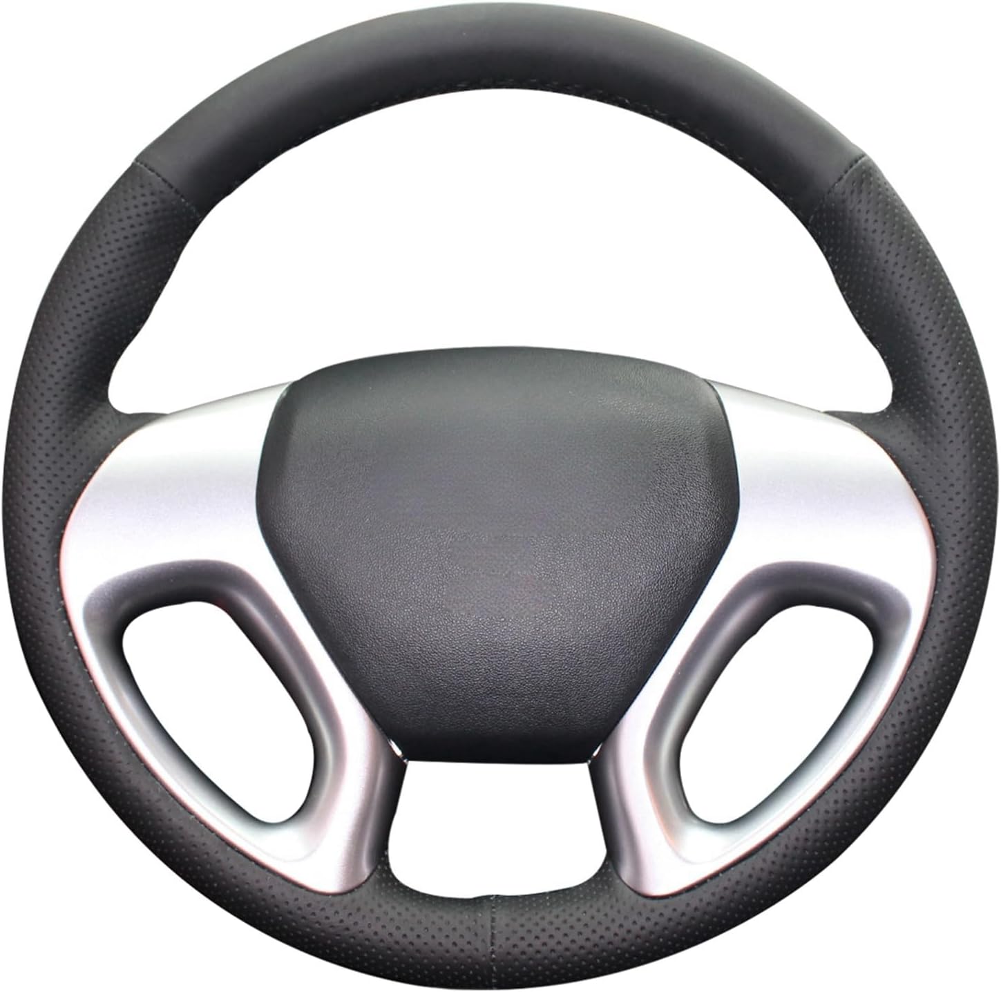 MEWANT Sewn Steering Wheel Cover for Hyundai Tucson 2010-2015 / ix35 2010-2016 / Steering Wheels Accessories for Hyundai Tucson ix35