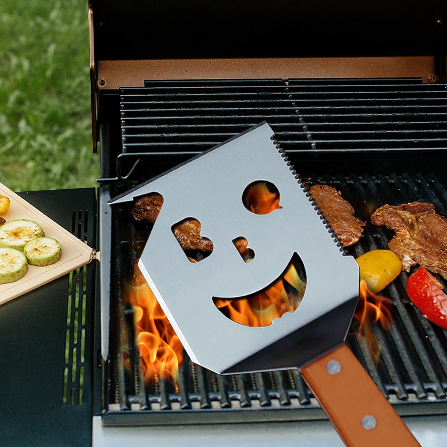 BBQ Gift for Men Dad Husband Fathers Day Birthday Gifts 7 in 1 Grill Spatula Fun BBQ Accessories