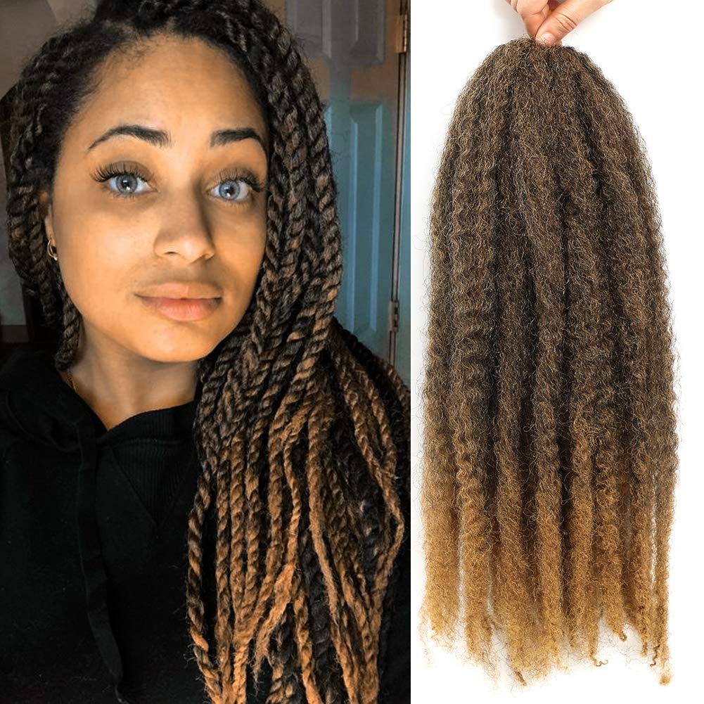 Amazon.com : 6 Packs Marley Twist Braiding Hair 24 Inch Marley Hair Crochet  Braids Long Afro Kinky Synthetic Kanekalon Fiber Marley Hair For Twists  Braiding Hair Extensions (24inch, T27) : Beauty & Personal Care