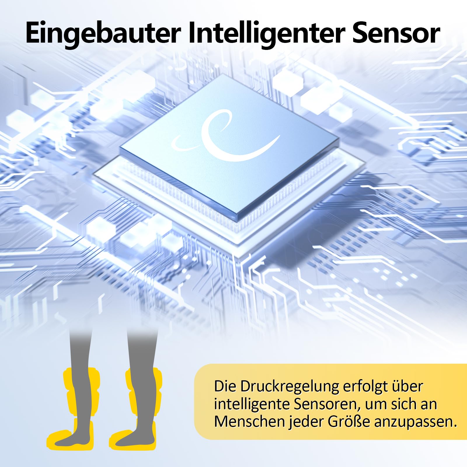 Comfytemp Kabelloses Bein- und Fußmassagegerät Beinmassagegerät Luftkompression Massage für Fuß Beine Waden Unterschenkel, Massagegerät mit DIY（1 Stück ）Geschenke für Mütter, Frauen, Mama, Papa