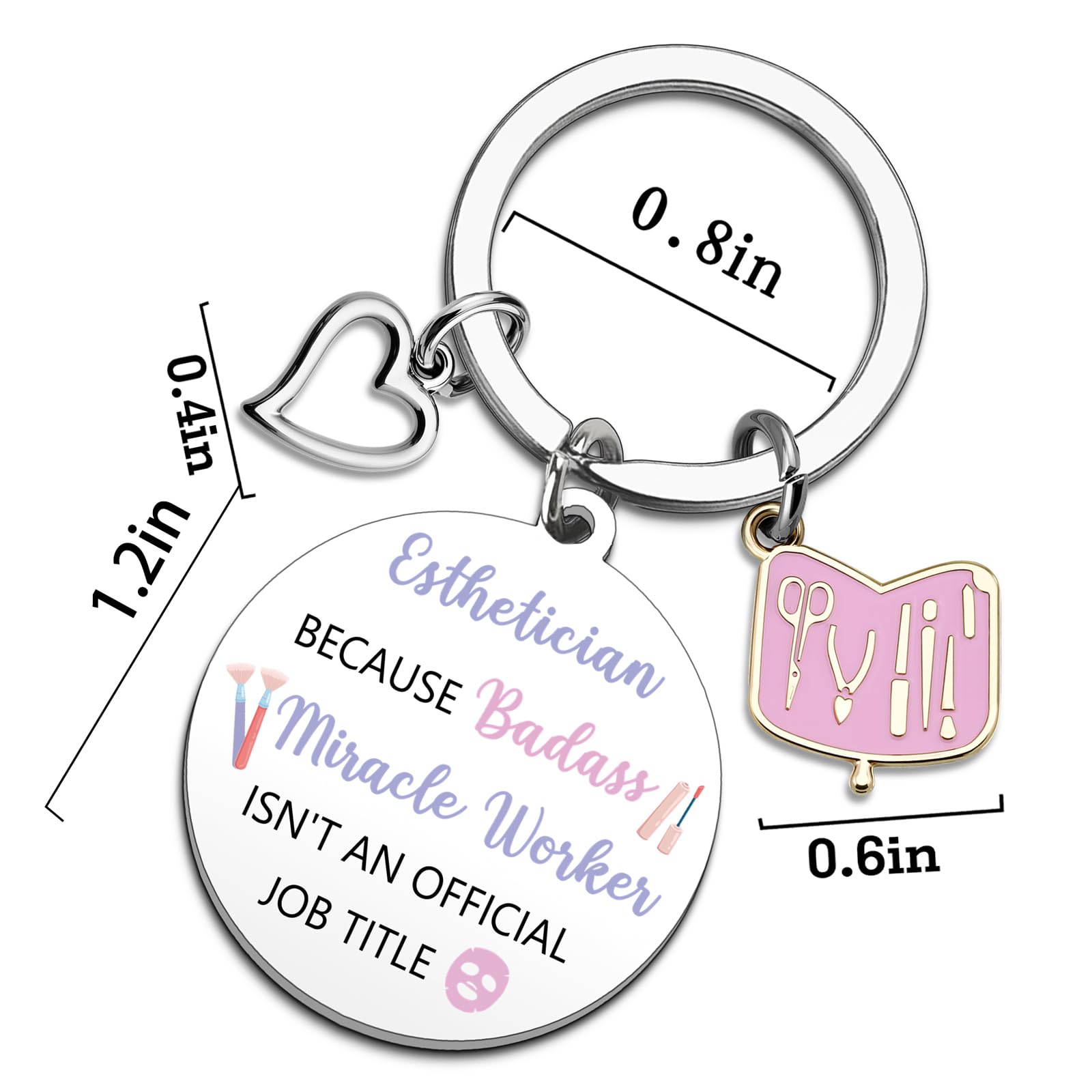 Esthetician Gifts for Women Beautician Gifts for Women Esthetician School Supplies Cosmetologist Gift for Female Aesthetician Keychain Birthday Christmas Gift Idea