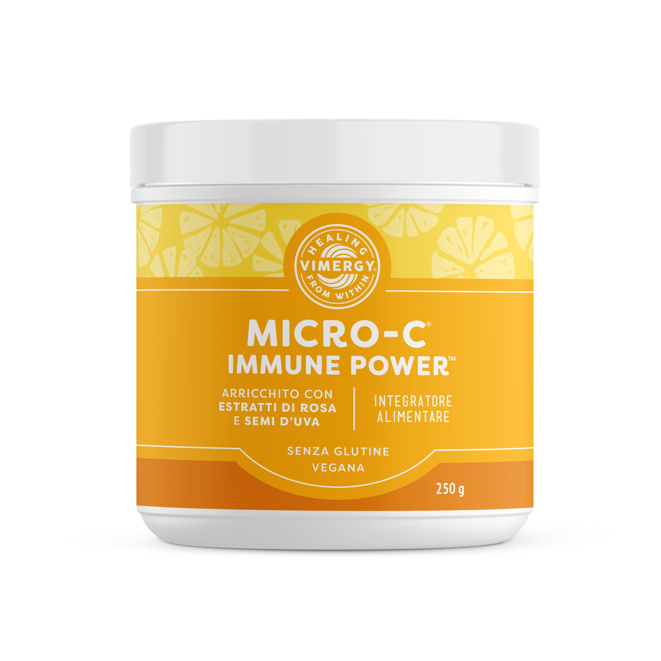 Vimergy Micro-C Immune Power*, 139 Dosi – Vitamina C 1000 mg – Acido Ascorbico Delicato – Vitamina C Polvere Tamponata – Sistema Nervoso - Ossa e Cartilagine – Senza Glutine – Vegano (250 g)