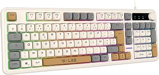 The G-Lab Keyz Caesium EX 3C – Gaming-Tastatur, Membran, 98% RGB AZERTY FR