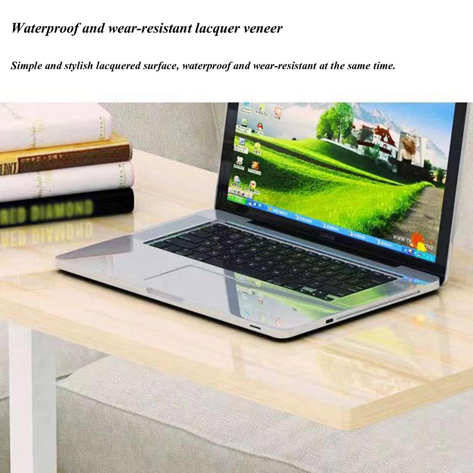 Scrivania per computer portatile a forma di C con ruote, comodino portatile per mangiare e lavorare da casa, regolabile in altezza, leggero, ideale per hobby e attività