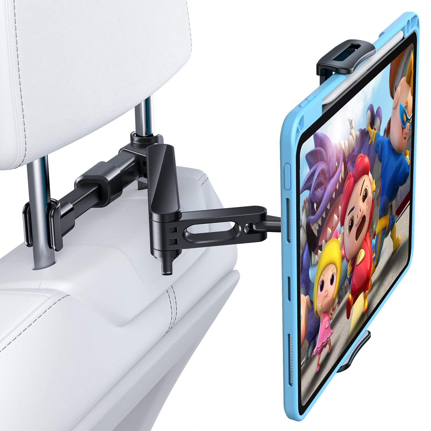 AHK Support Tablette Voiture, Extensible Support de l'appuie-tête de Voiture Rotation à 360 degrés pour 4,4 à 11 Pouces iPad, Galaxy Tab, Huawei Mediapad, Switch