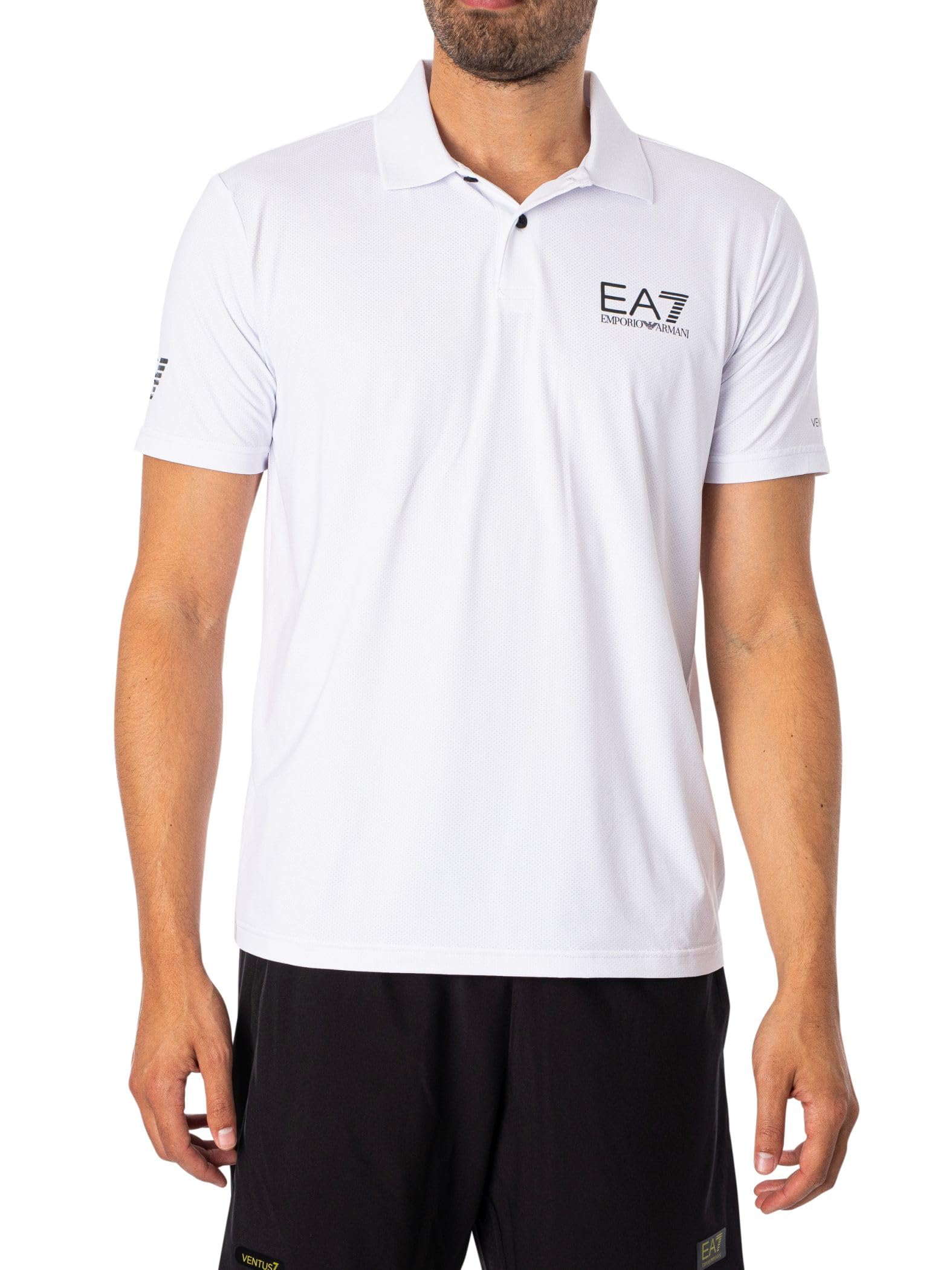 EA7Men's Ventus 7 Polo Shirt, White