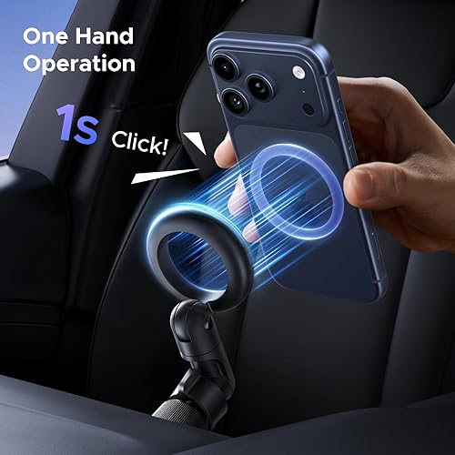Miniatura 7 de UGREEN Magsafe - Soporte de teléfono para ventilación de aire para automóvil, magnético, nunca bloquea, fortalece la potencia magnética, compatible