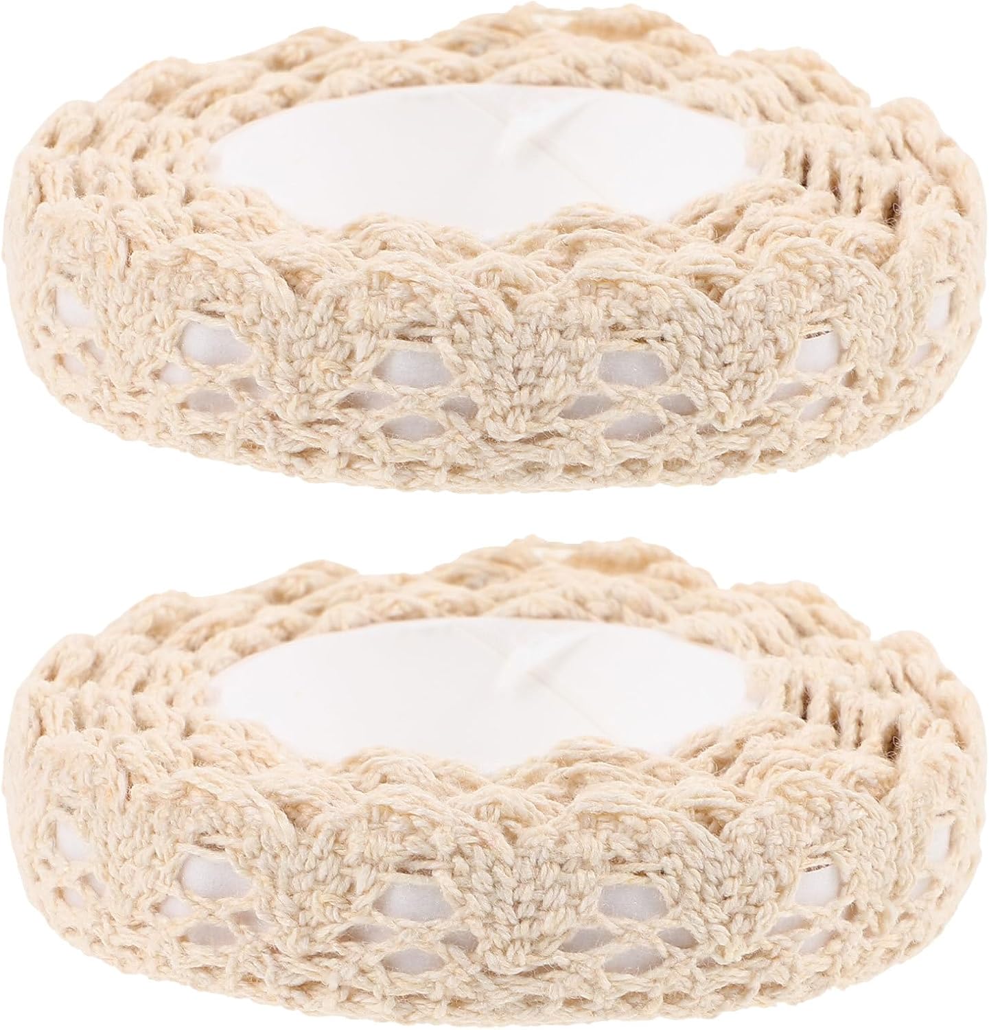 TEHAUX Self Adhesive Lace Trim Ribbon Tape for Scrapbooking Crafts Planner Decoration Hollow Masking Tape Sticky Craft Ribbon for Card Making and Wrapping 70.87 Inch Beige