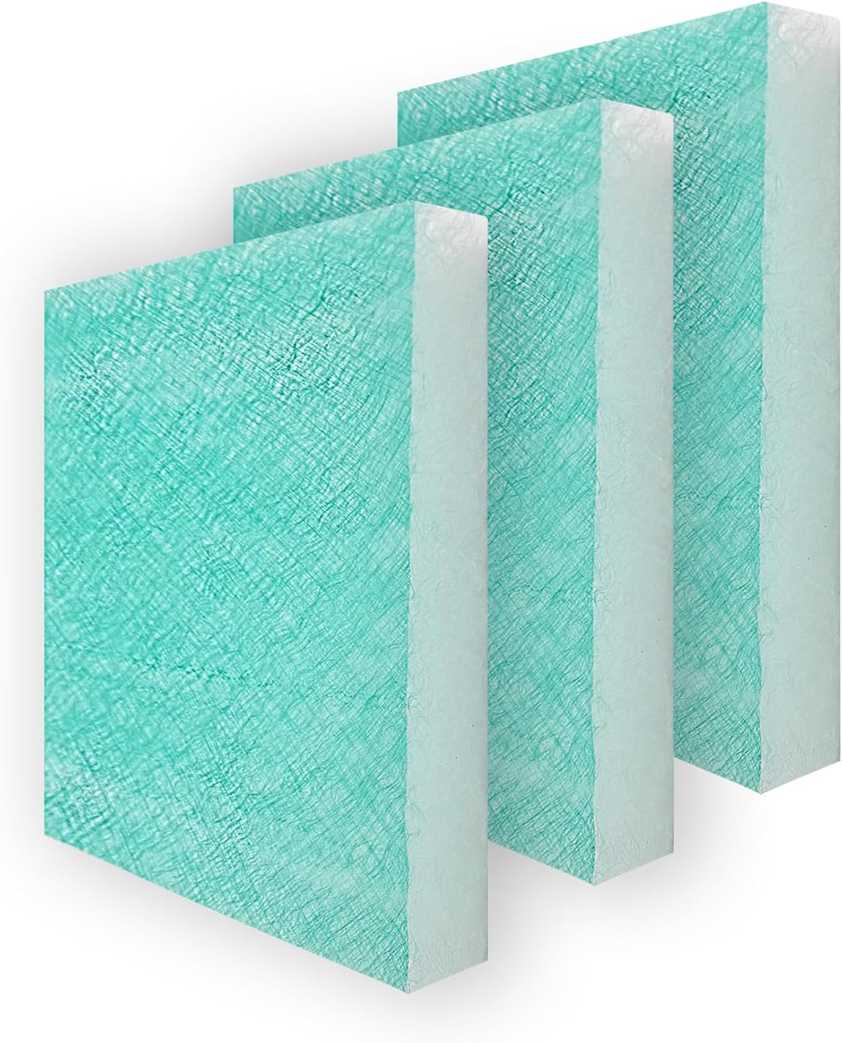 Spray Booth Capture Filter (20x20 in, 50/case) - Fiberglass Exhaust Air Filter Green, 15g Paint Booth Filter