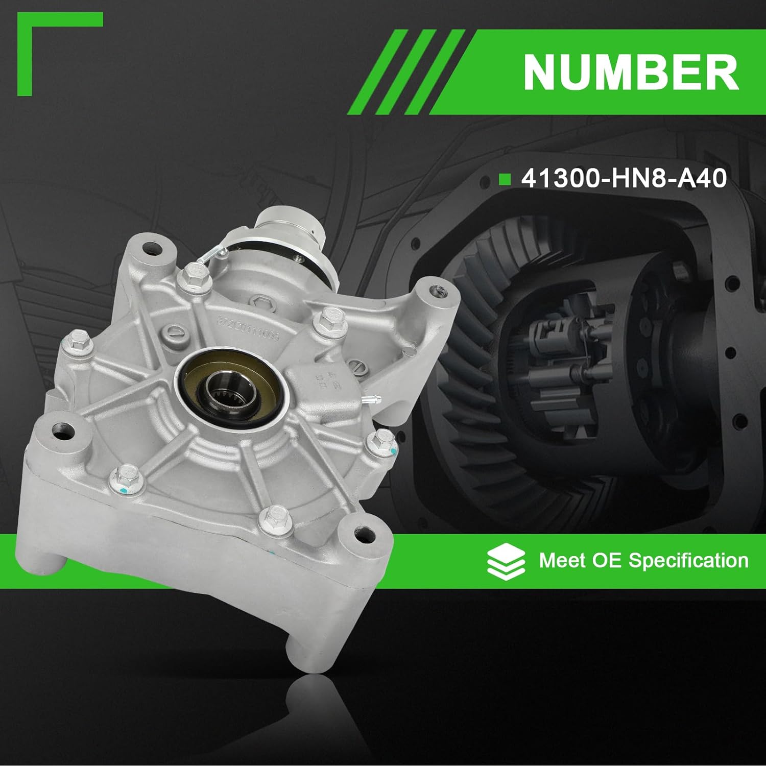 SCITOO Rear Differential Assembly Fit For 2003 2004 2005 for Honda Rincon 650 2006 2007 for Honda Rincon 680 TRX650FA TRX650FGA TRX680FA TRX680FGA 41300-HN8-A40
