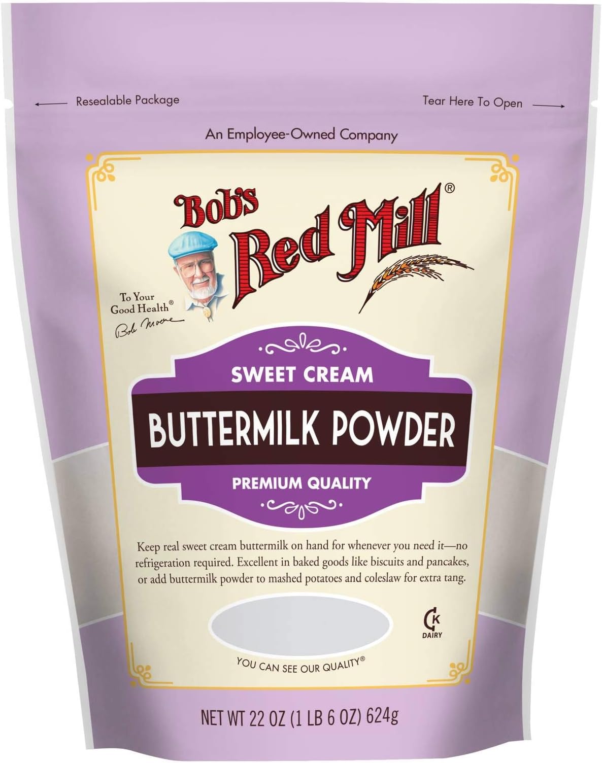 Bob's Red Mill, Buttermilk Powder, Sweet Cream, 22 oz (624 g)