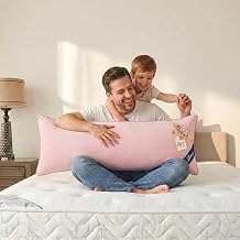 Cosybay 1 PC Cooling Pillow, 14x36 inch Long Throw Pillow, Neck Pillow, Pillow Insert for Side Sleep, for Living Room, Couch and Sofa, Suitable Pearl White