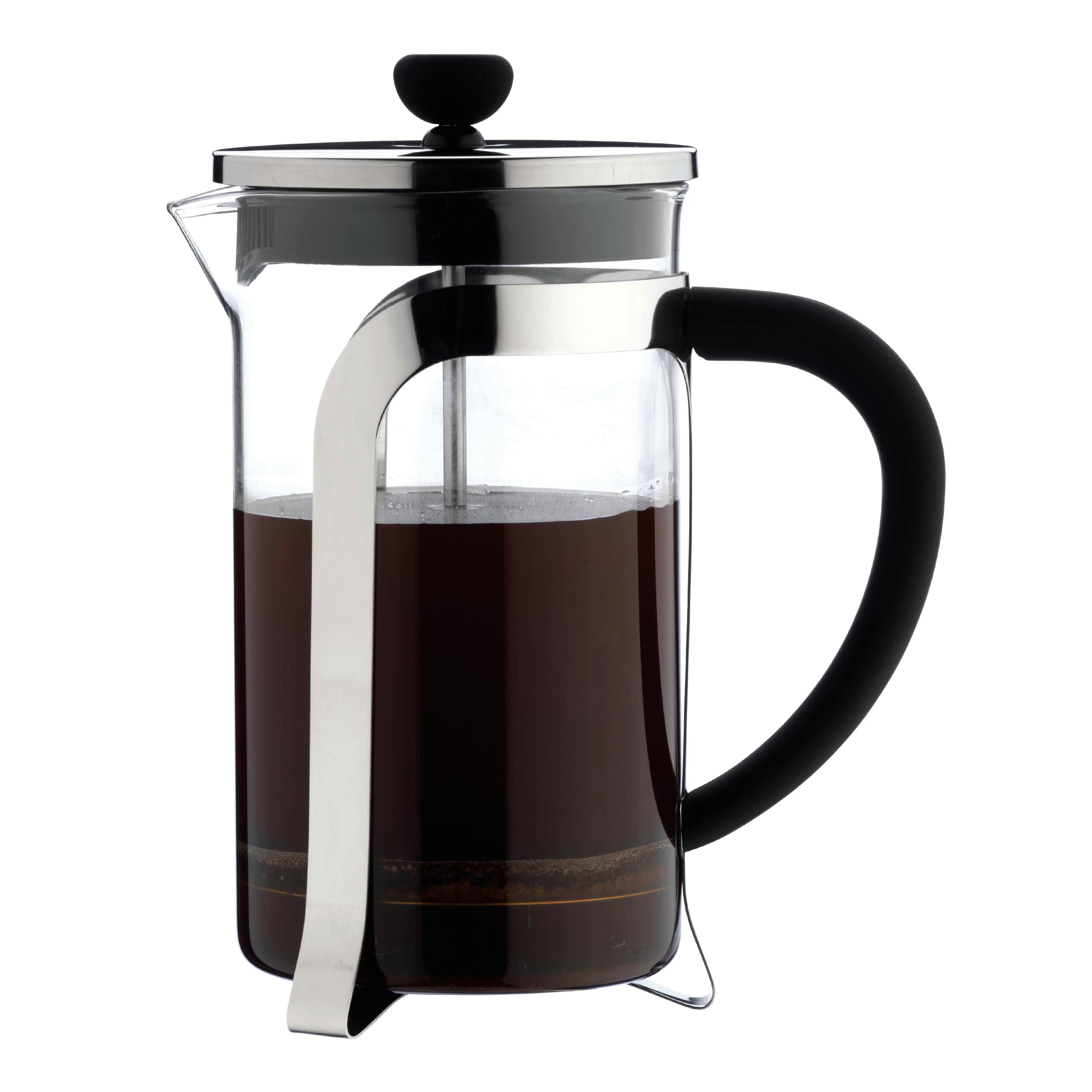 Café Olé Mode Kawiarka, szklany korpus z elegancką obudową ze stali nierdzewnej i filtrem siatkowym, 350 ml (3 filiżanki espresso lub 1 kubek)
