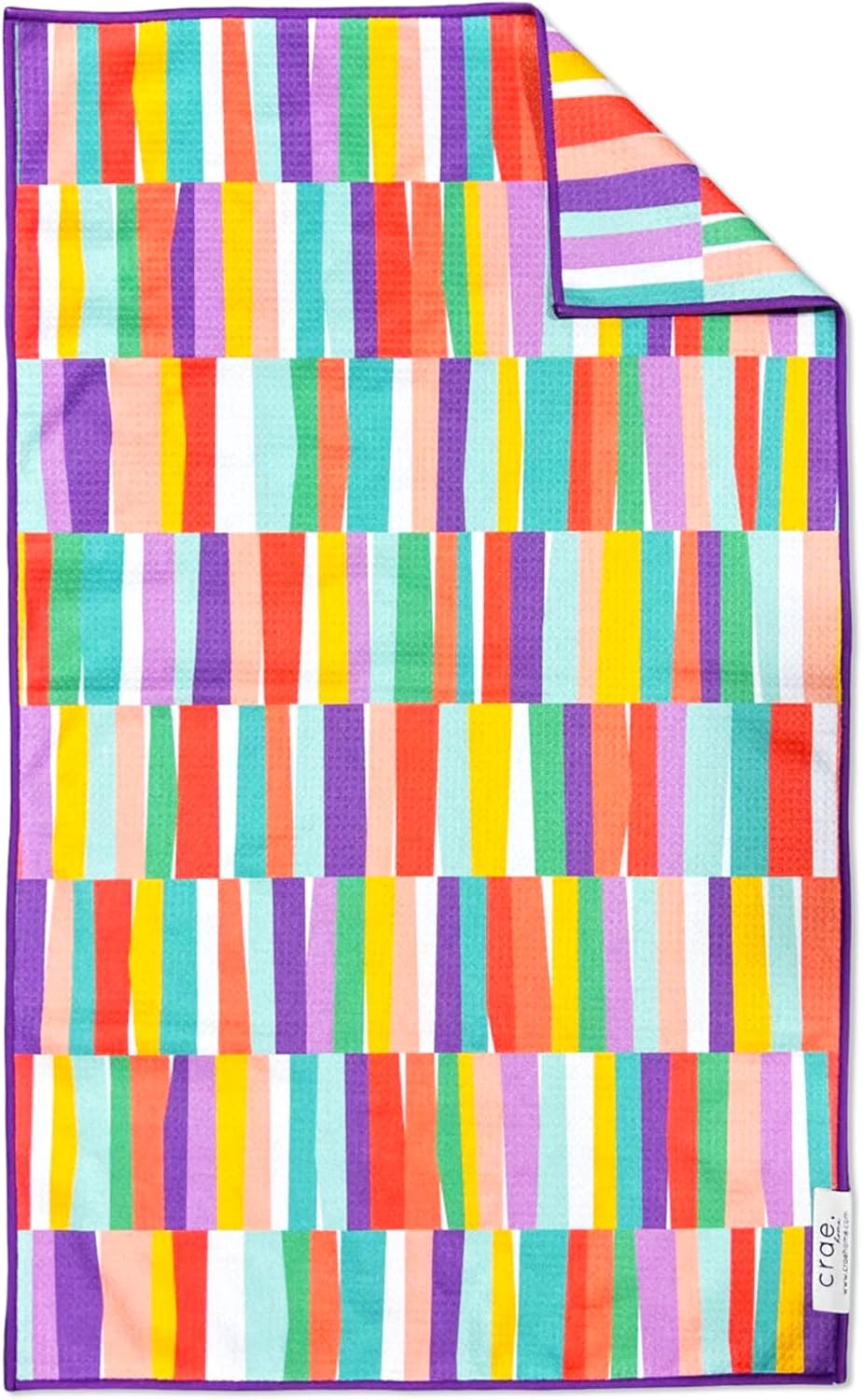 crae. Double-Sided Kitchen Hand Towels - High Absorbent Waffle Towels, Microfiber Kitchen Towel, 17x27 inches, Multiple Colors, Machine Washable, Holiday Cheer Design - Color Stack - Multi