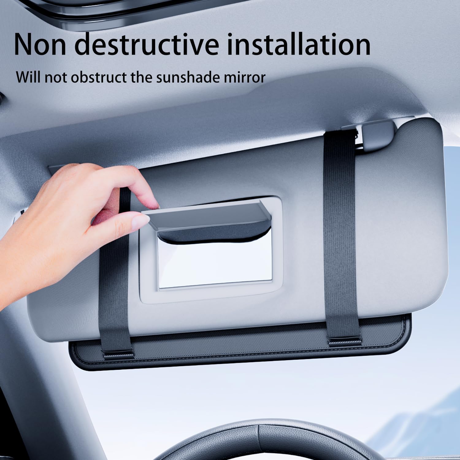 car visor organizer?Multi pocket sunshade storage machine suitable for cars, SUVs, and trucks?Including sunglasses holder?Can hold mobile phones, glasses, credit cards, keys, pens