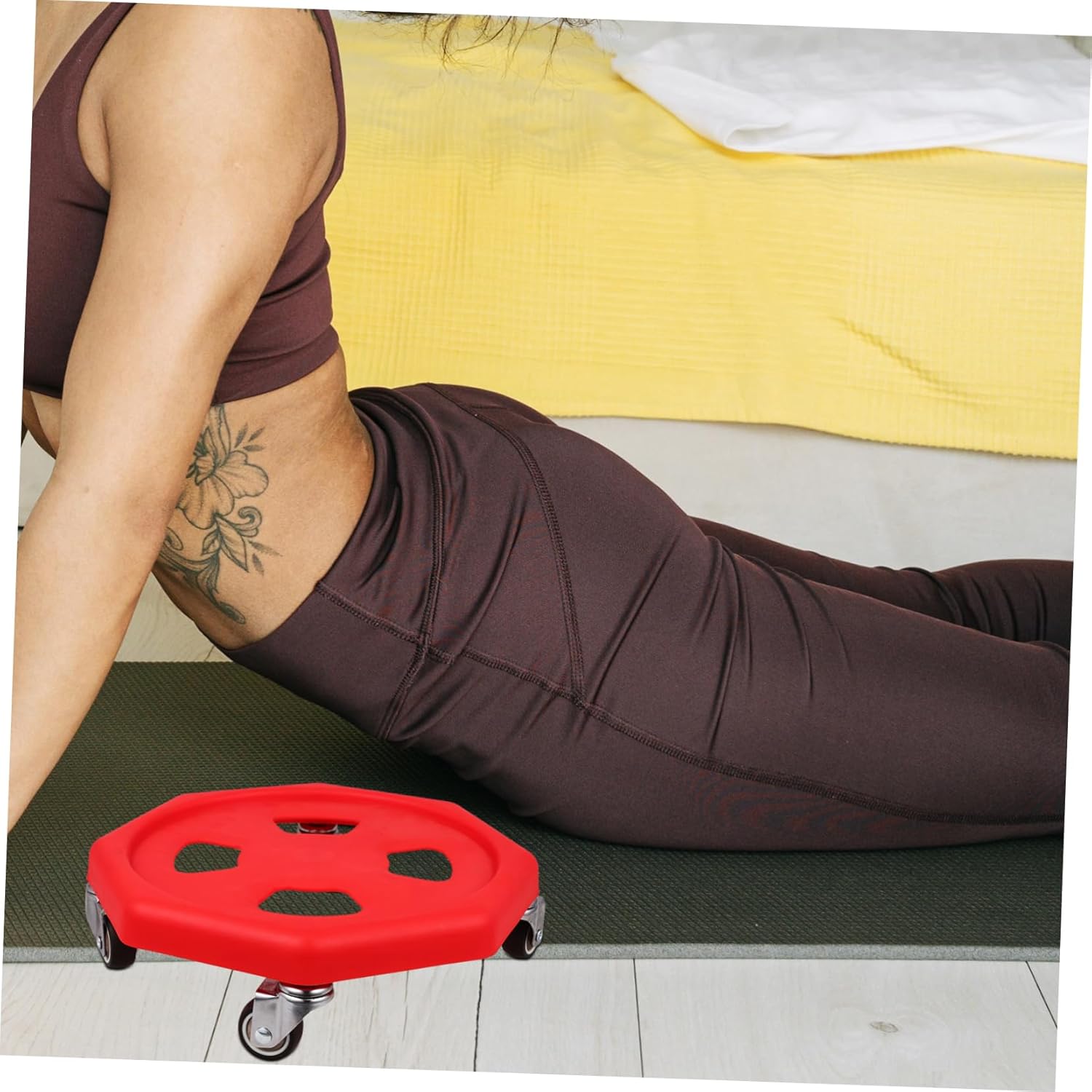 HANABASS Sliding Discs for Abdominal Training Portable Fitness Equipment with Knee Pad for Core Strength and Stability for Home Workouts and All Fitness Levels