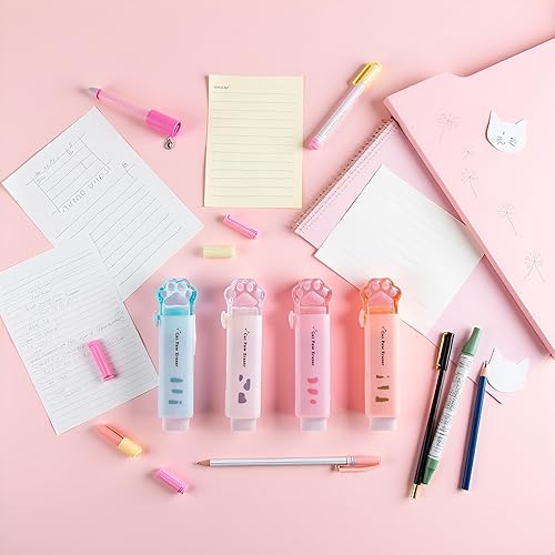 Miniatura 8 de 1 borrador retráctil en forma de pata de gato, sin rastro, útil, goma para niños, borrador de goma para niños, borrador de goma para estudiantes,