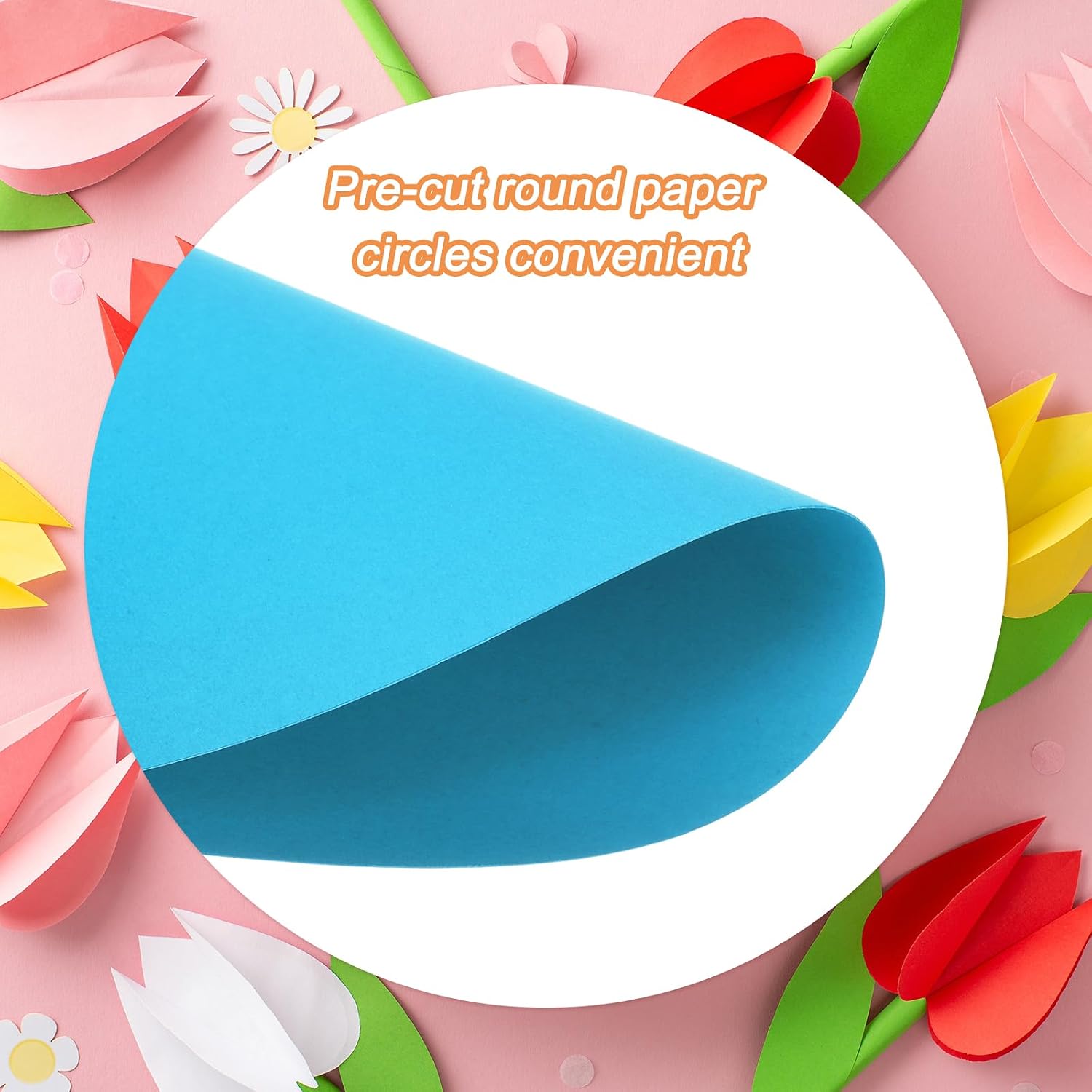 MECCANIXITY 30 PCS Dark Blue Circle Cutouts Paper, 6 Inch Round Cutouts 200gsm/75lb Circle Cardstock for DIY Crafts Classroom Bulletin Board Decoration
