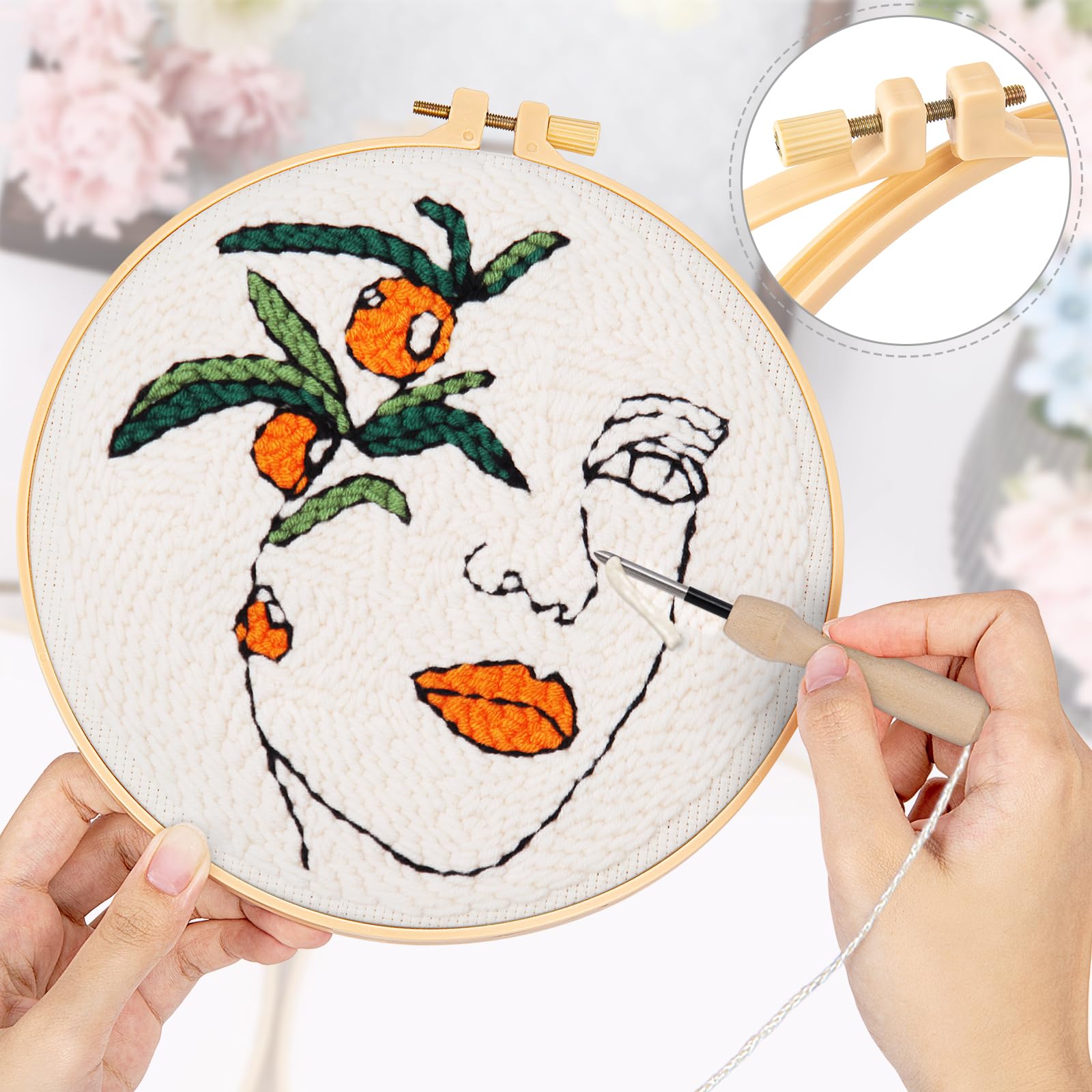 Kit De Broderie Poinçon CLARKE - Pretty Punch - Avec Cerceau Et Fil - NEUF