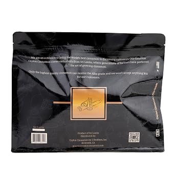 Gourmet Ceylon Cinnamon Premium Alba Grade Ceylon Cinnamon Sticks from Sri Lanka 16 oz. True Cinnamon Quills (5-Inch Cut) Artisanal, Family-Farmed & Hand-Crafted