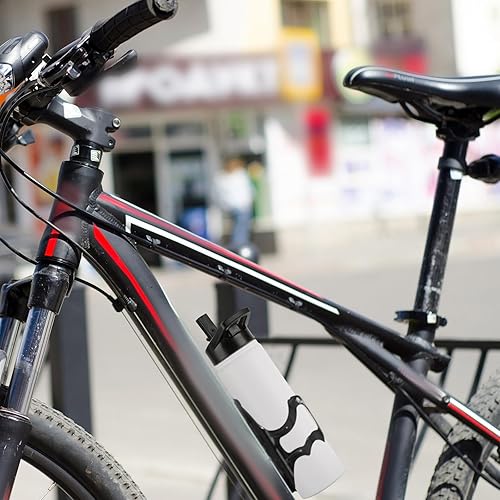 Miniatura 7 de DOMICARE Botella de agua aislada, 22 onzas, botella deportiva reutilizable de acero inoxidable aislada al vacío con tapa de popote y tapa de