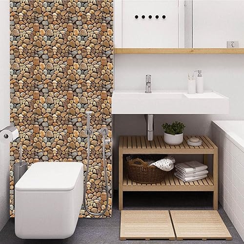Miniatura 4 de Paneles de pared 3D de rocas, 10 unidades, paneles de pared 3D autoadhesivos, papel tapiz 3D de PVC para decoración de pared interior, baño,