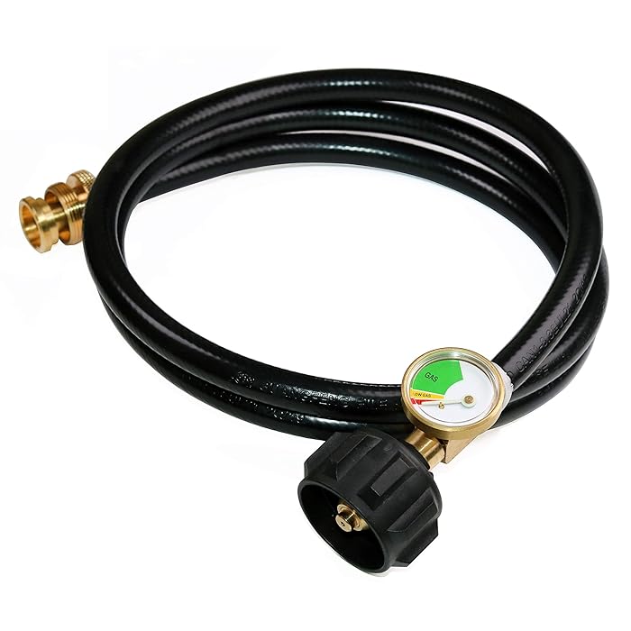 Buy DOZYANT 5 FT Propane Hose Adapter with Propane Tank Gauge for er