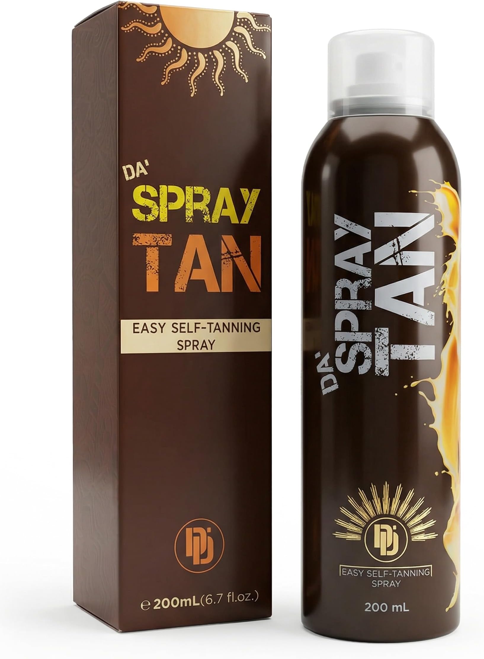 – Da'Dude Spray Tan for Body & Face 200ml – Fake Tan Mist, 6-Hour Development – Streak-Free Self Tanning Solution – Vegan & Transfer-Resistant