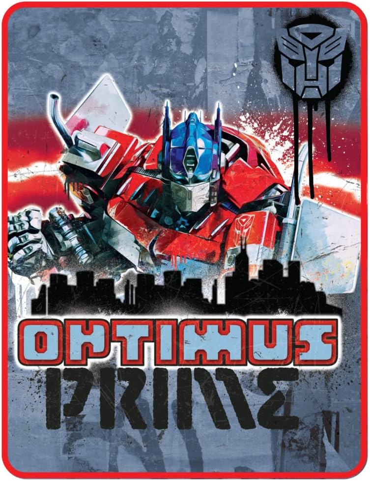 Collectibles Transformers Rise of the Beasts Movie Bedding Super Soft Micro Raschel Throw, 46 in x 60 in, (Official Licensed Product) By Franco