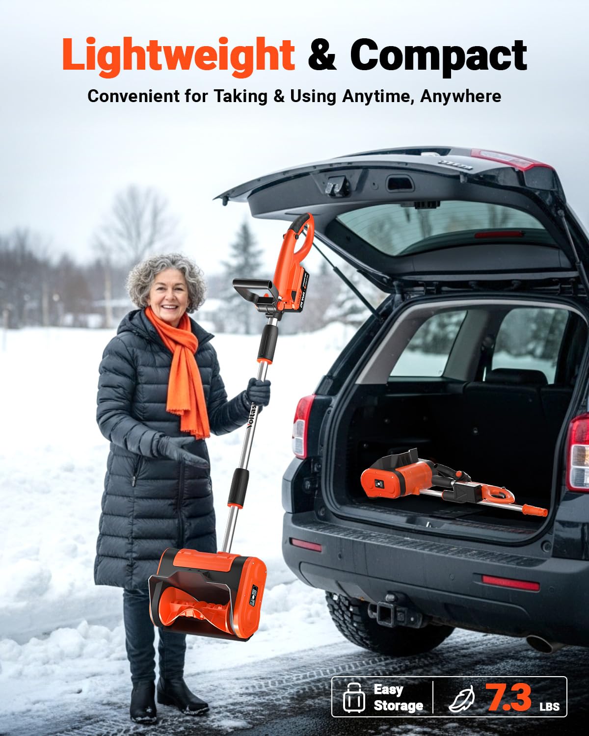 VOLTASK Cordless Snow Shovel, 24V 11-Inch - Image 9