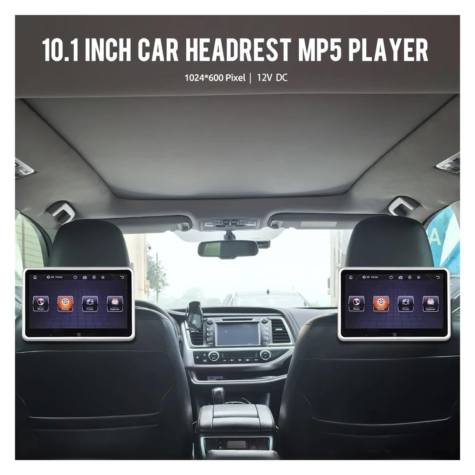 HD 11.6"/10.1 Inch Touchscreens Car Headrest Monitor 1080P Video Display Rear Seat MP5 Player Screen With BT/USB/SD/AV(10.1 inch)