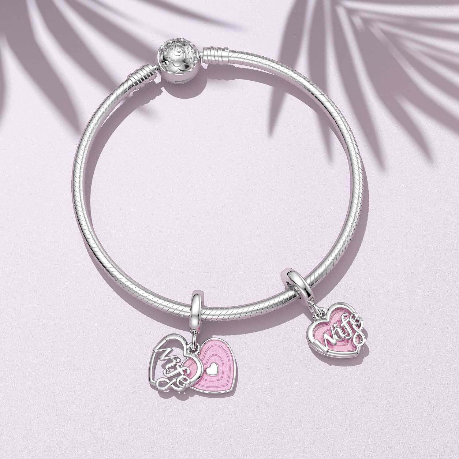 SEVENWELL Family Charms for Pandora Bracelets, Sterling Silver Love Heart Daughter Mom Sister Wife Nana Grandma Beads for Women - Image 2