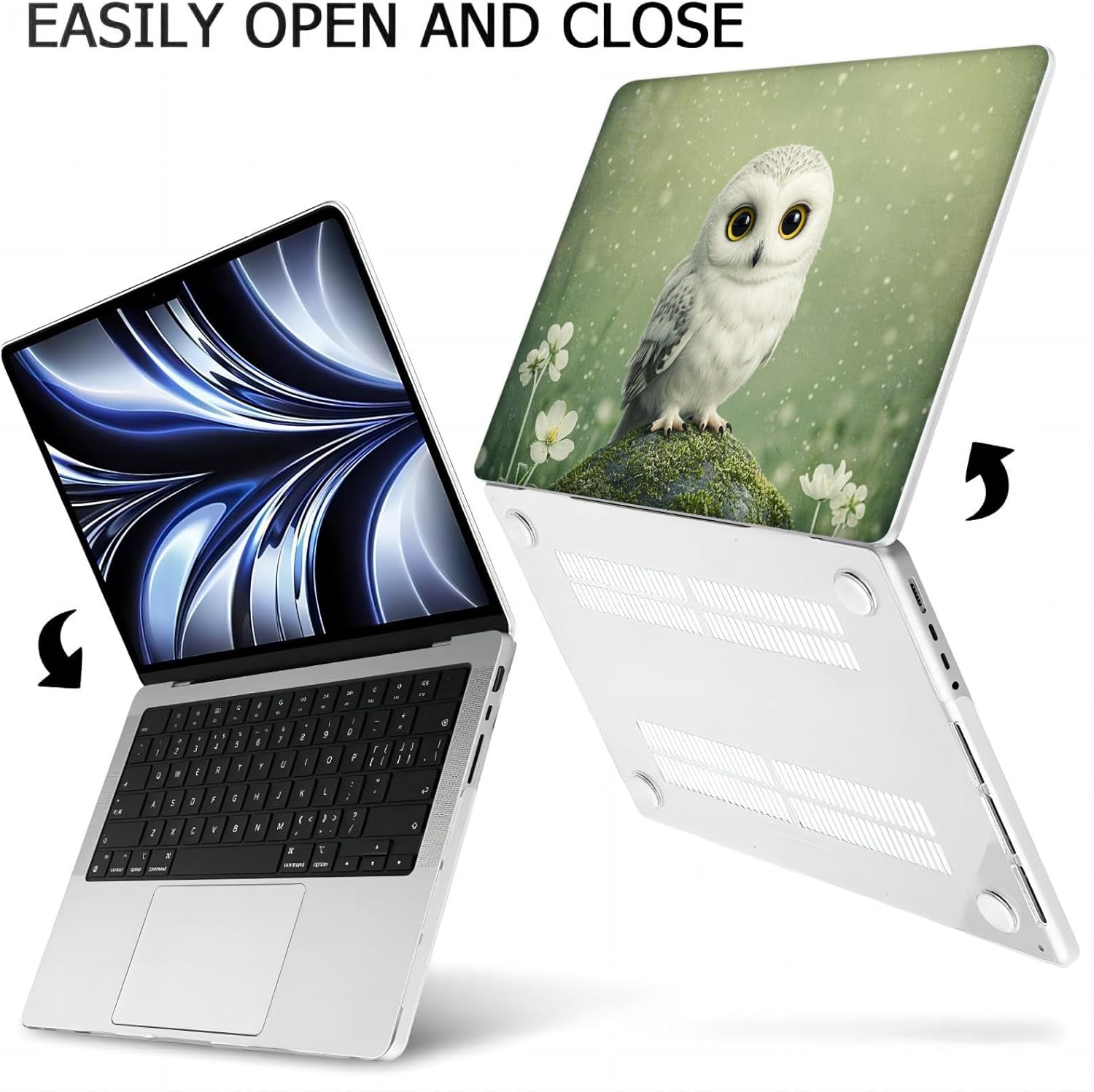 Compatible with MacBook Neo 13-inch, Hard Shell Case with Keyboard Cover and Screen Protector (A3404 A18 Pro chip, 2026 Release) - Snowy Owl MC21820