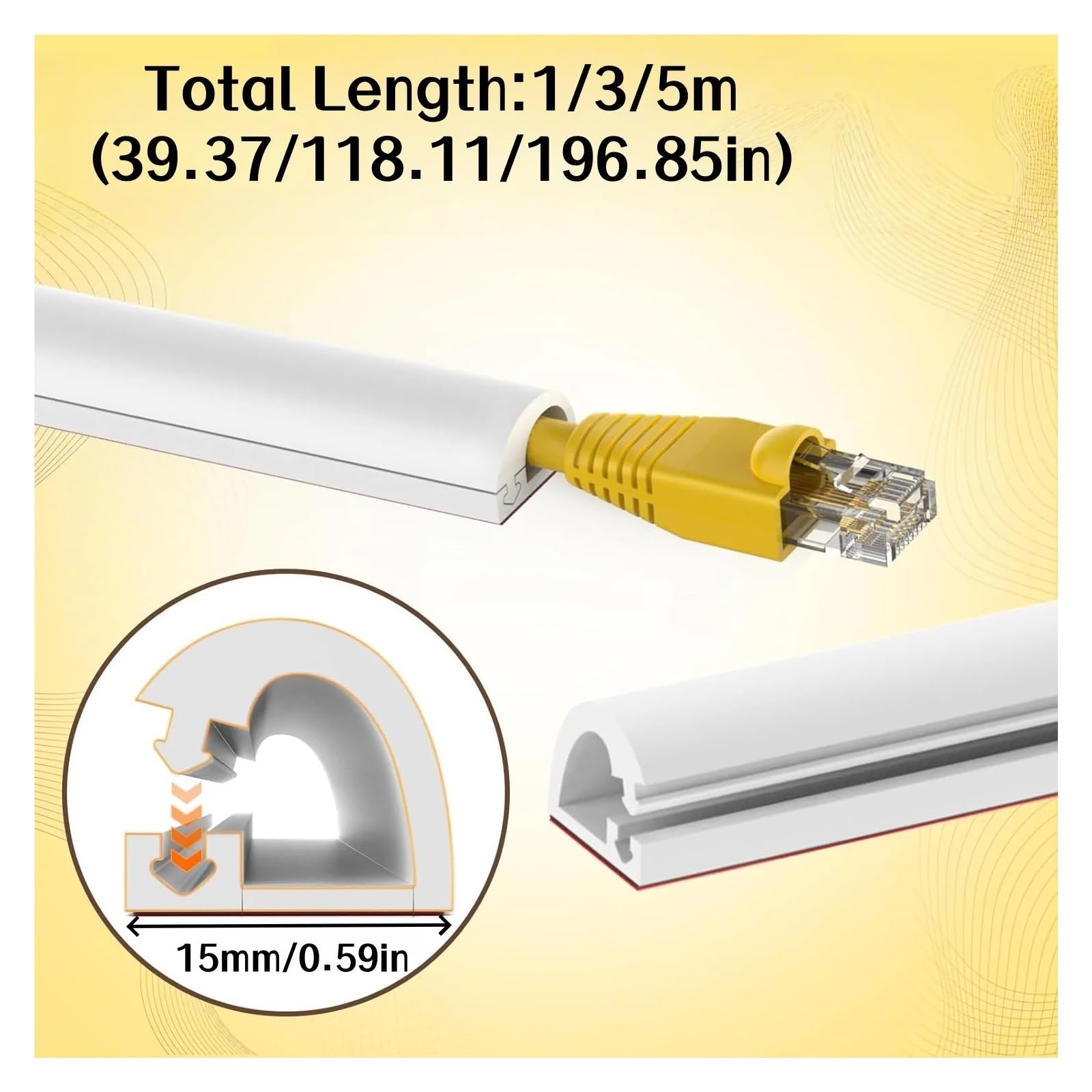 Canale for canalina for cavi anti-passo invisibile da 1 pezzo 1-5 m
